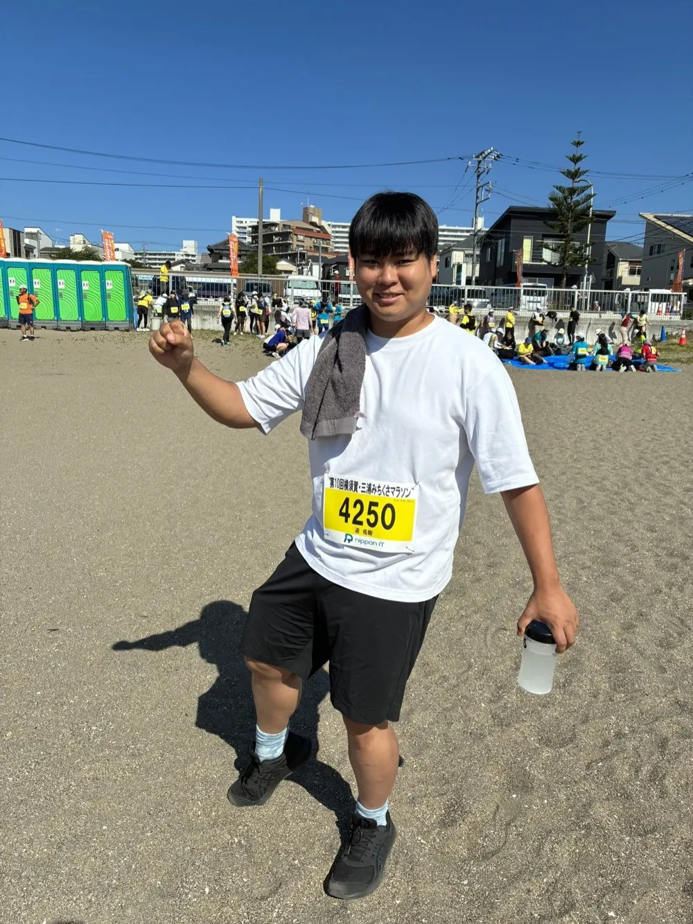 完走後の僕。ゼッケン4250